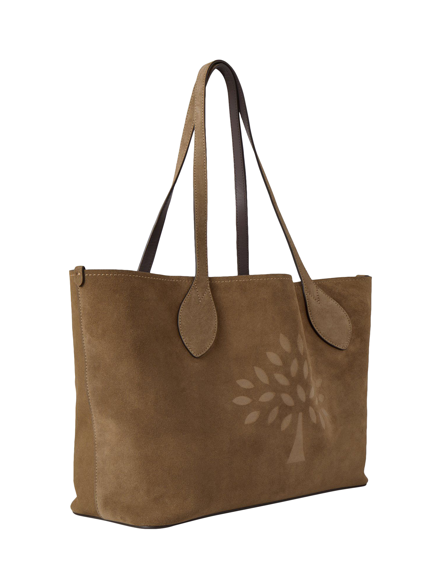 Product image 4 of 6, which shows Mulberry Suede Tree Tote Bag, Salcombe Sand