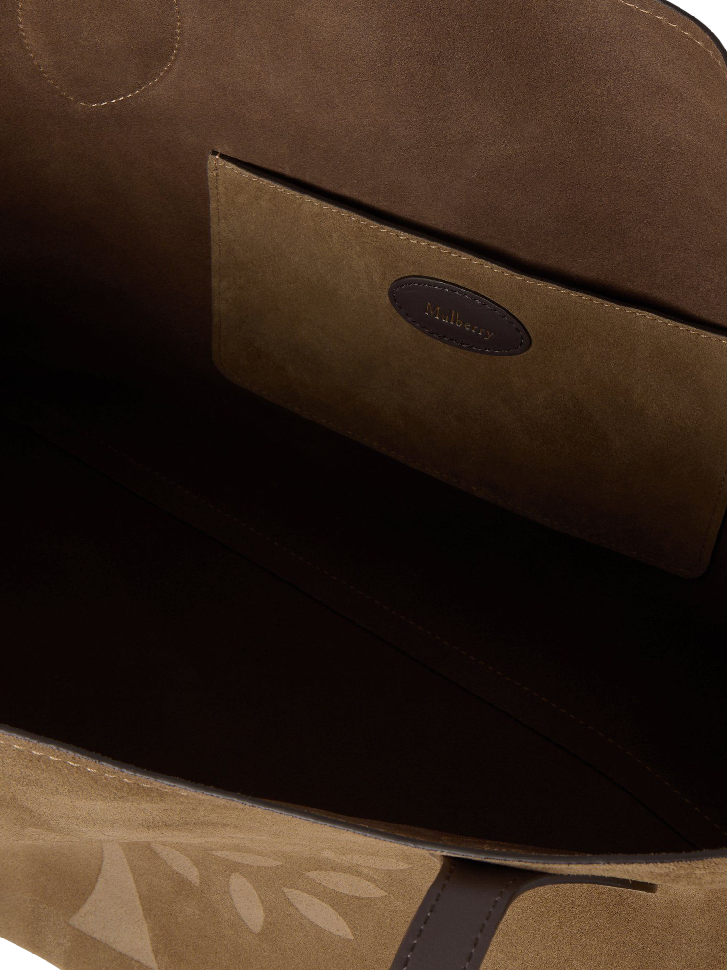 Product image 5 of 6, which shows Mulberry Suede Tree Tote Bag, Salcombe Sand