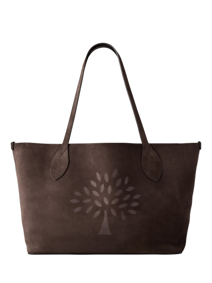 Mulberry Suede Tree Tote Bag, Chocolate