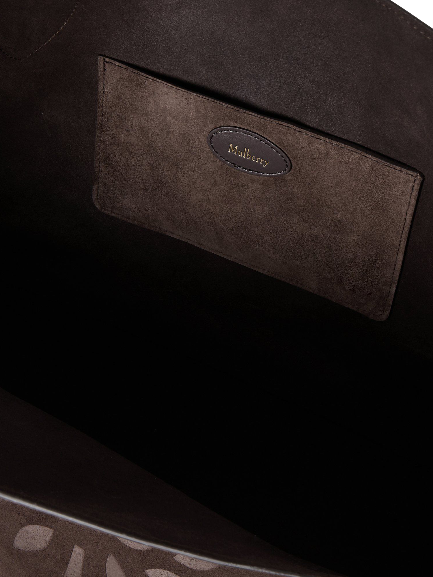 Product image 5 of 6, which shows Mulberry Suede Tree Tote Bag, Chocolate