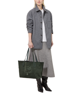Mulberry Suede Tree Tote Bag - view 2, Mulberry Green