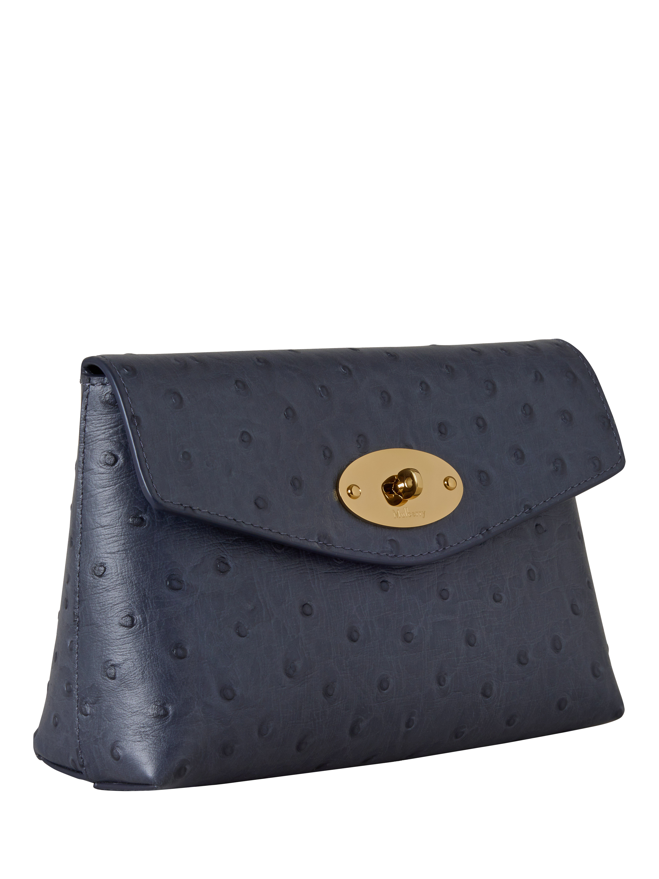 Product image 2 of 4, which shows Mulberry Darley Leather Cosmetic Pouch, Stormy Blue