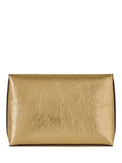 Mulberry Darley Metallic Leather Cosmetic Pouch, Somerset Gold - view 2, Somerset Gold