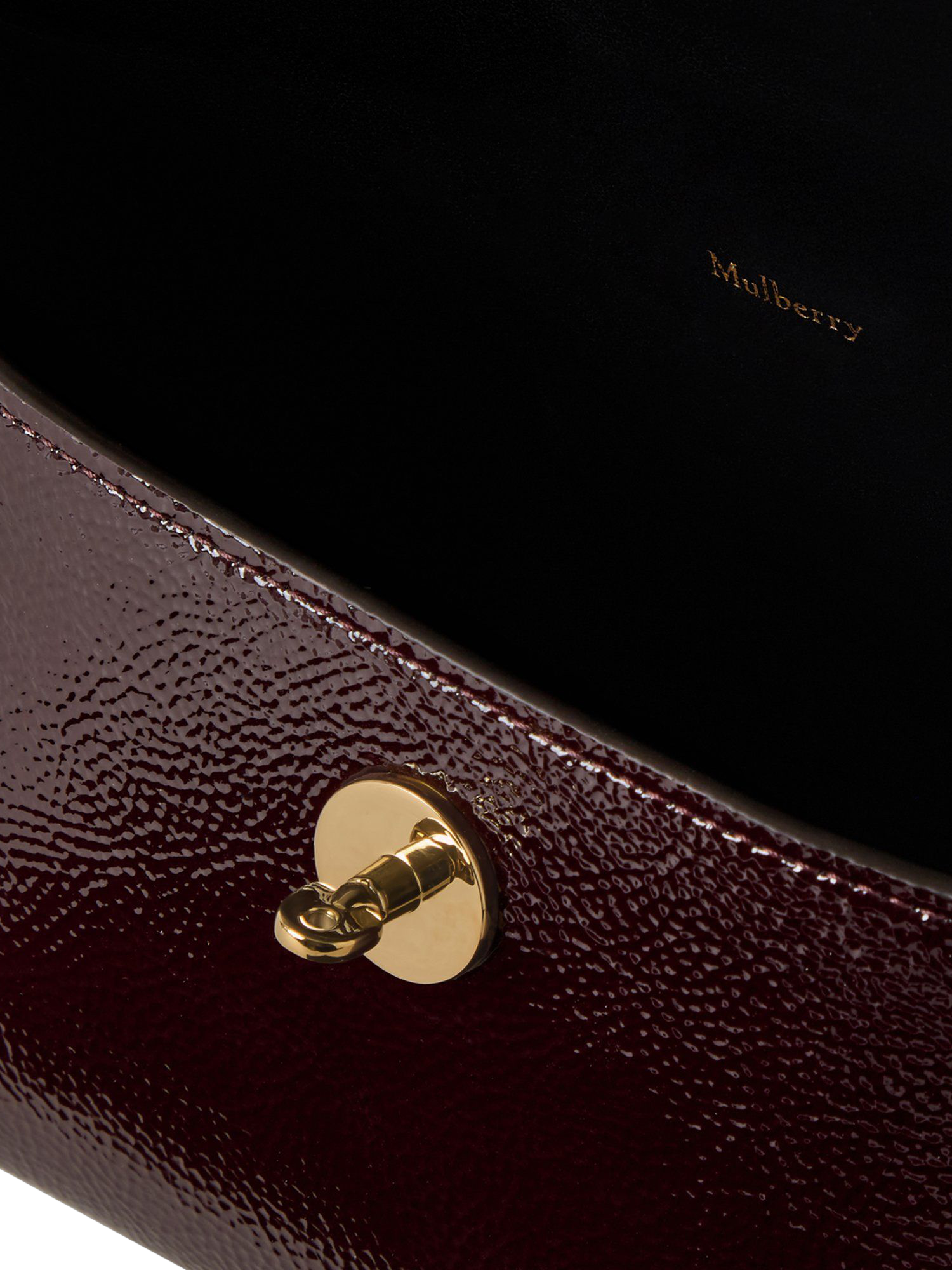 Product image 4 of 4, which shows Mulberry Darley Leather Cosmetics Pouch, Deep Aubergine