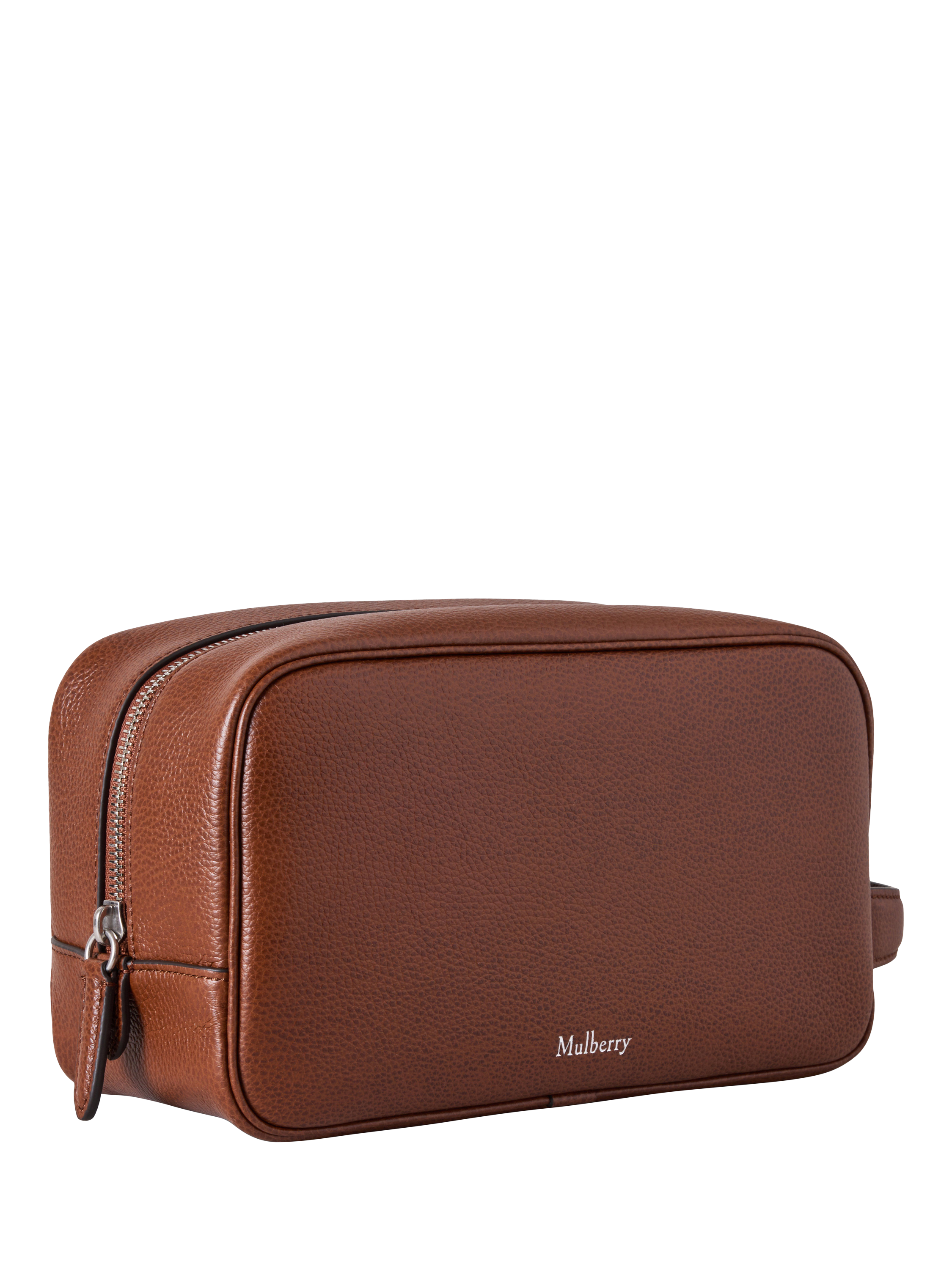 Product image 2 of 4, which shows Mulberry Heritage Small Classic Grain Leather Wash Case, Oak