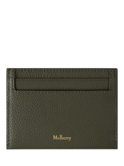 Mulberry Continental Small Classic Grain Leather Credit Card Slip, Juniper Green