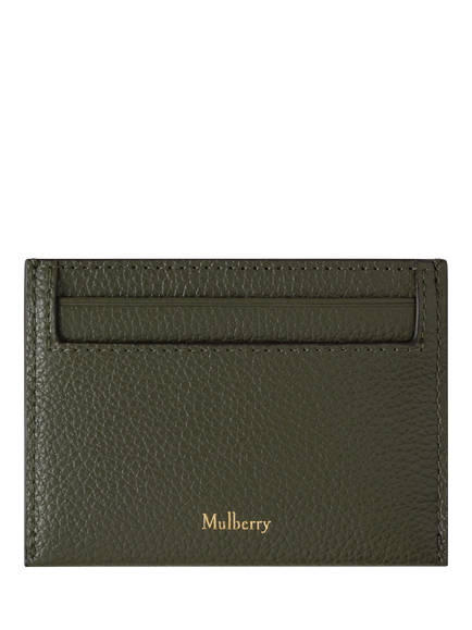 Mulberry Continental Small Classic Grain Leather Credit Card Slip, Juniper Green