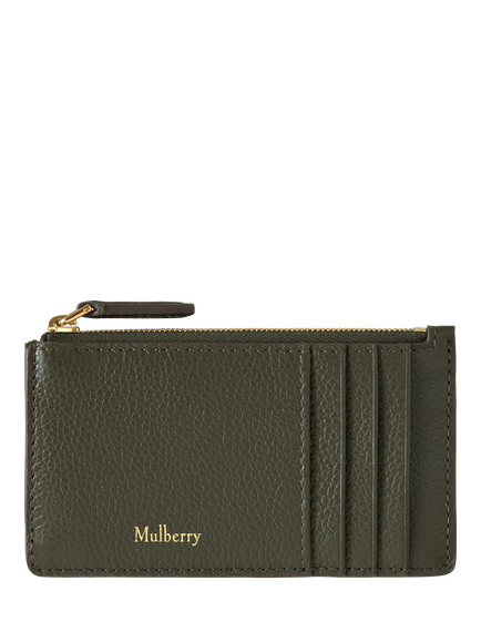 Mulberry Long Leather Card Holder, Juniper Green, Juniper Green