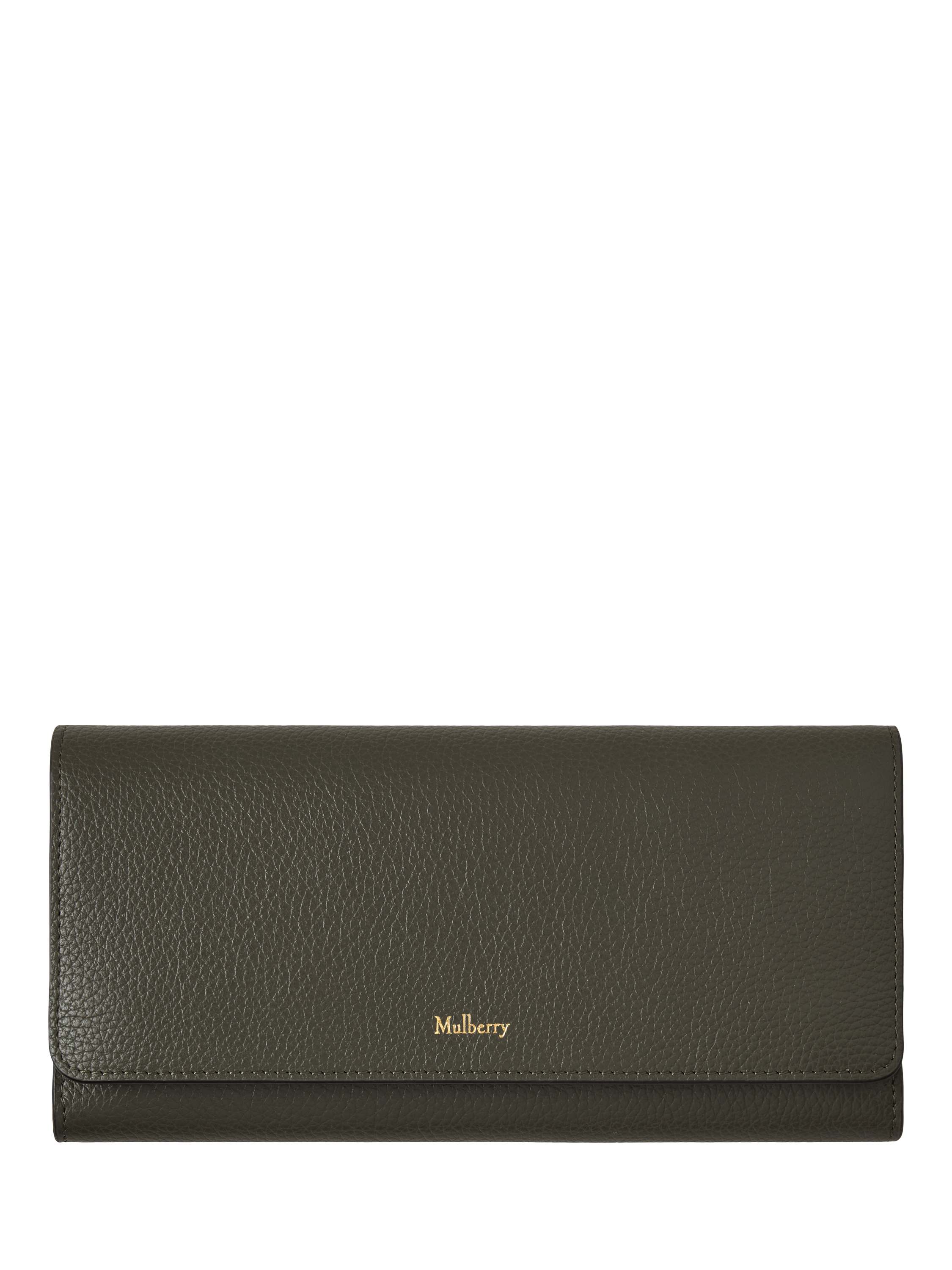 Product image 1 of 3, which shows Mulberry Continental Leather Wallet, Juniper Green