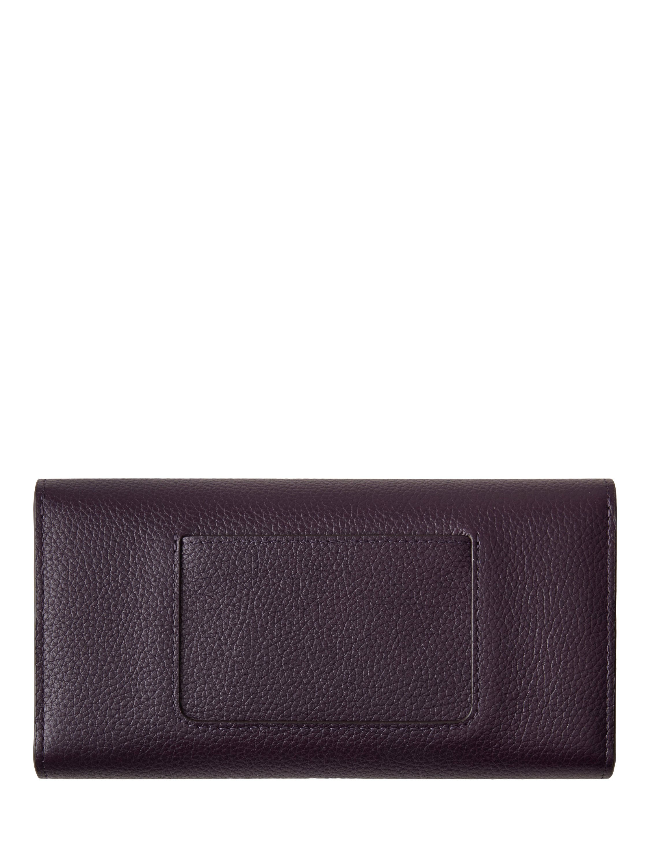 Product image 3 of 3, which shows Mulberry Darley Small Classic Grain Leather Wallet, Deep Aubergine