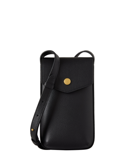 Mulberry Press Stud Leather Phone Pouch, Black