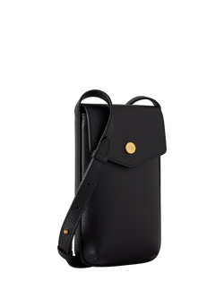 Mulberry Press Stud Leather Phone Pouch - view 2, Black