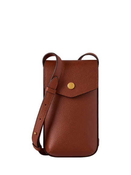 Mulberry Press Stud Leather Phone Pouch, Oak