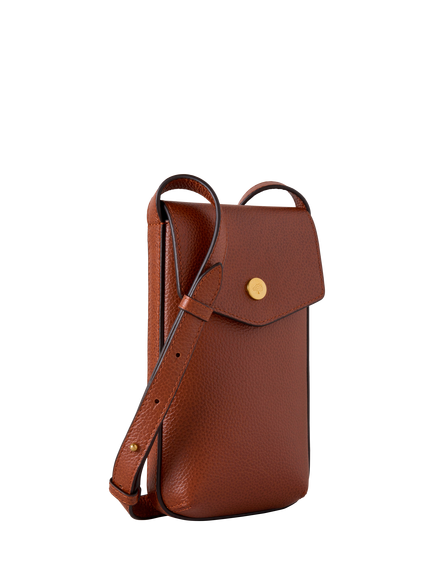 Mulberry Press Stud Leather Phone Pouch - view 2, Oak