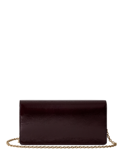 Mulberry Darley Patent Leather Clutch Bag, Deep Aubergine - view 2, Deep Aubergine