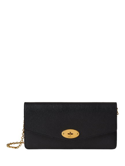 Mulberry Darley Leather Clutch Bag, Black