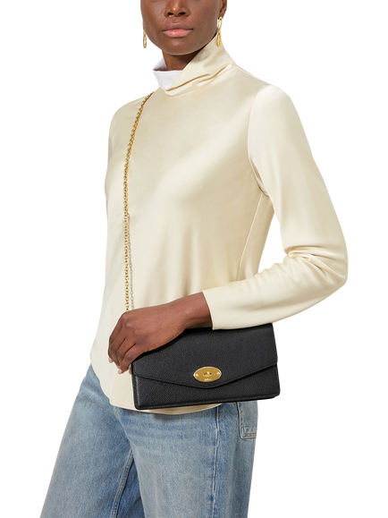 Mulberry Darley Leather Clutch Bag - view 2, Black