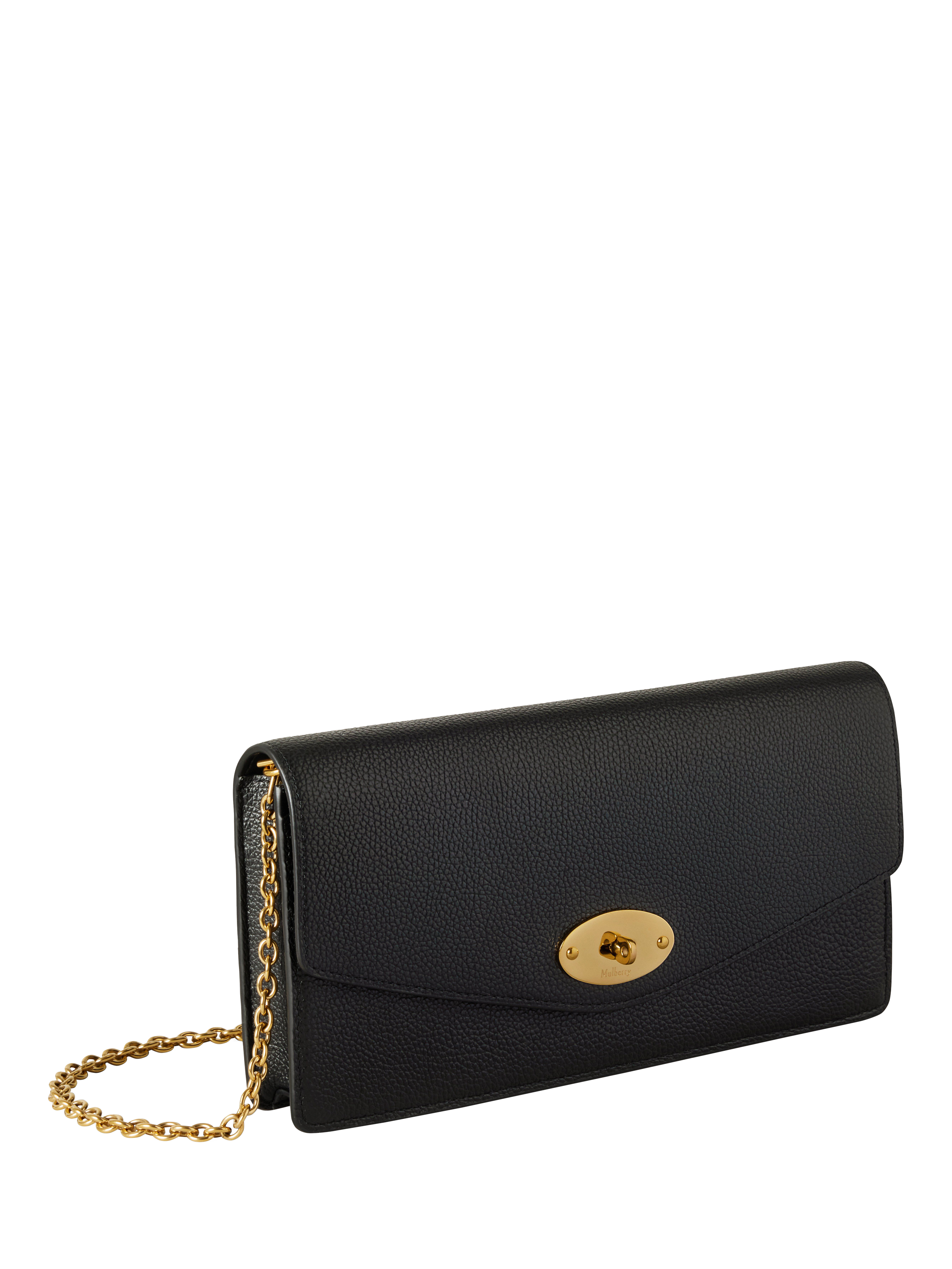 Product image 4 of 6, which shows Mulberry Darley Leather Clutch Bag, Black
