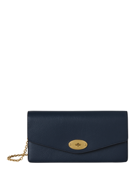 Mulberry Darley Leather Clutch Bag, Night Sky