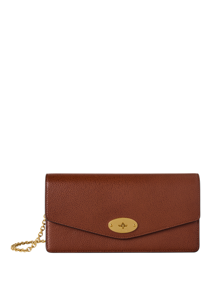 Mulberry Darley Leather Clutch Bag, Oak