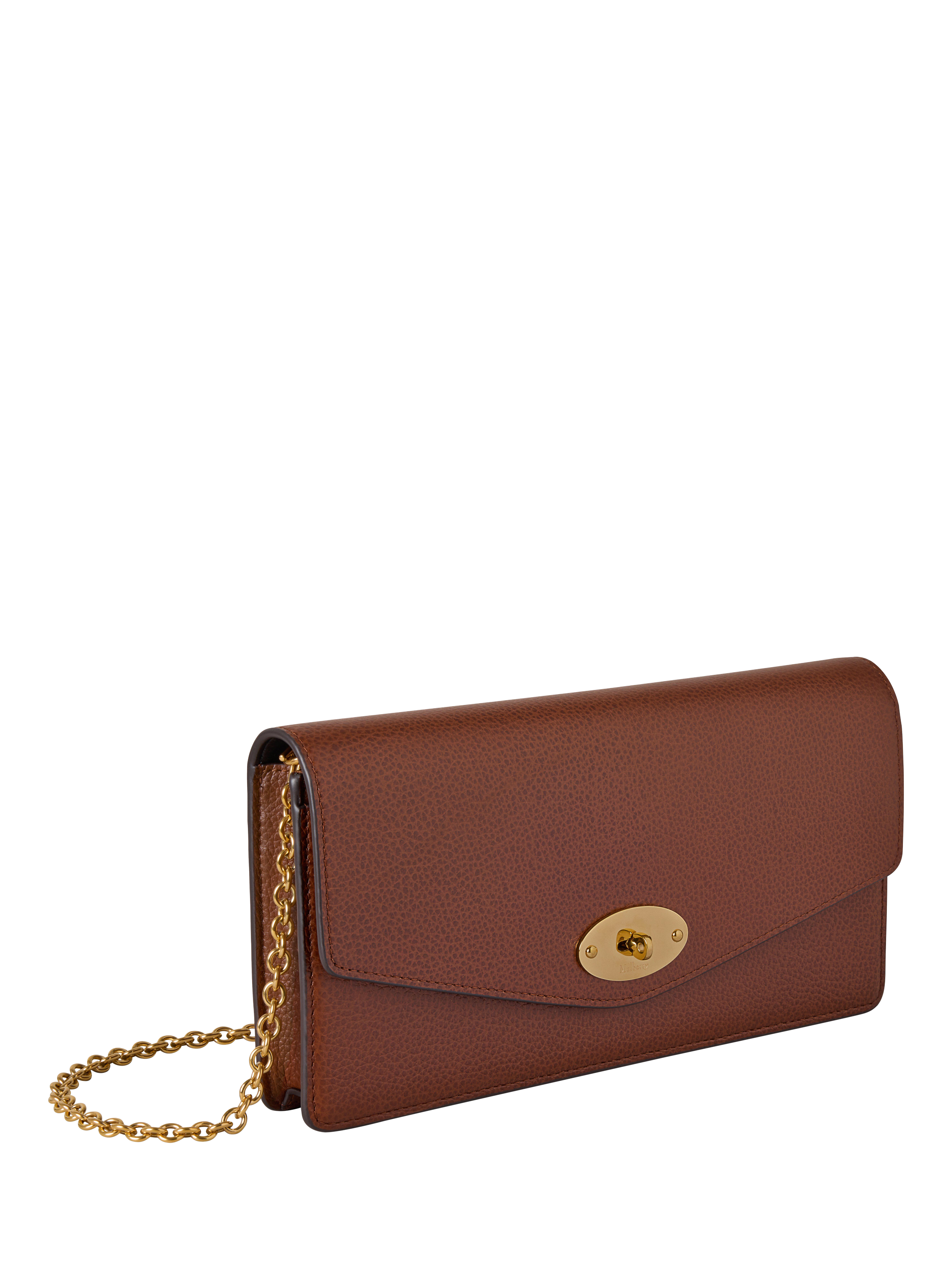Product image 4 of 6, which shows Mulberry Darley Leather Clutch Bag, Oak