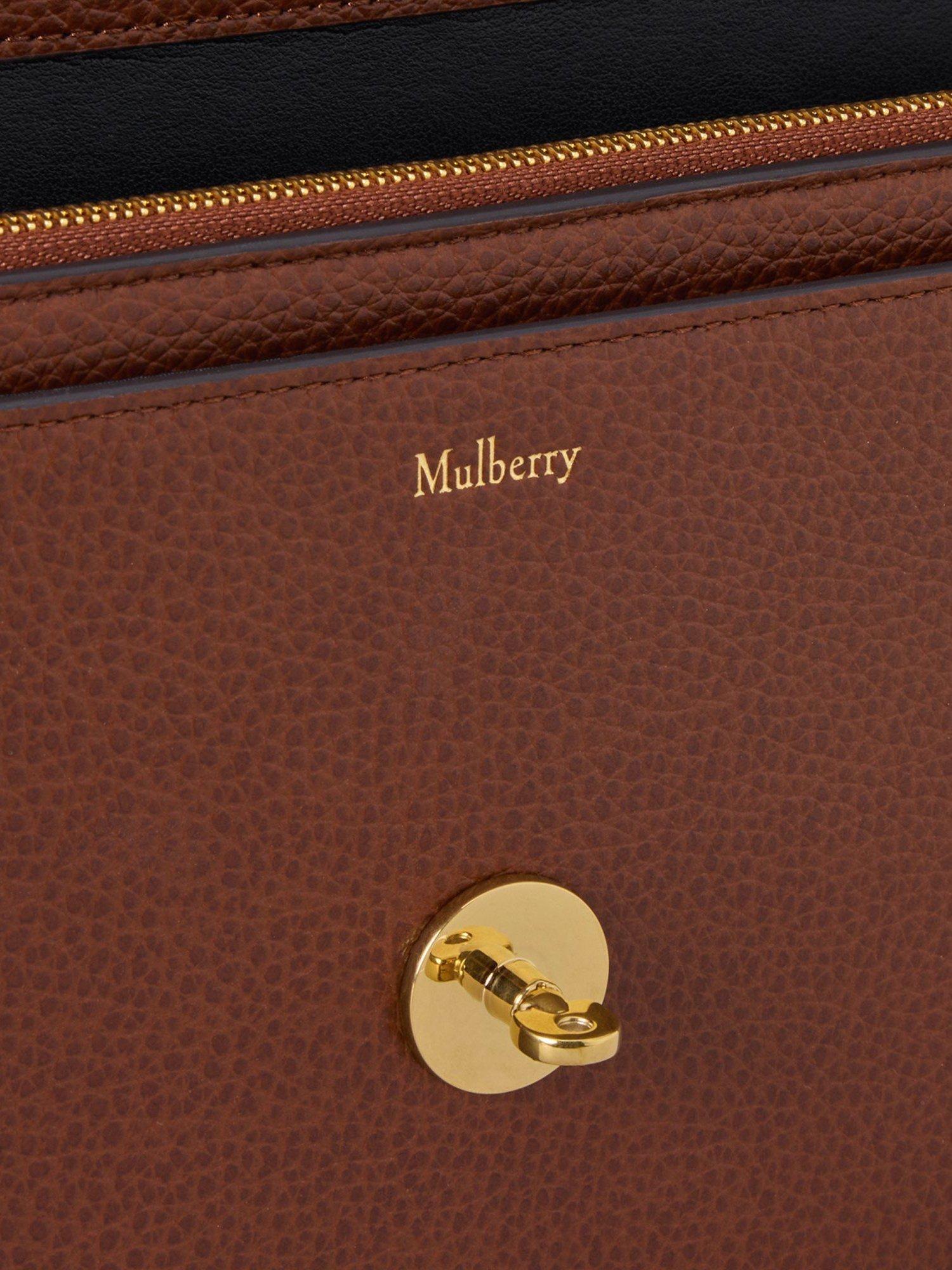 Product image 5 of 6, which shows Mulberry Darley Leather Clutch Bag, Oak