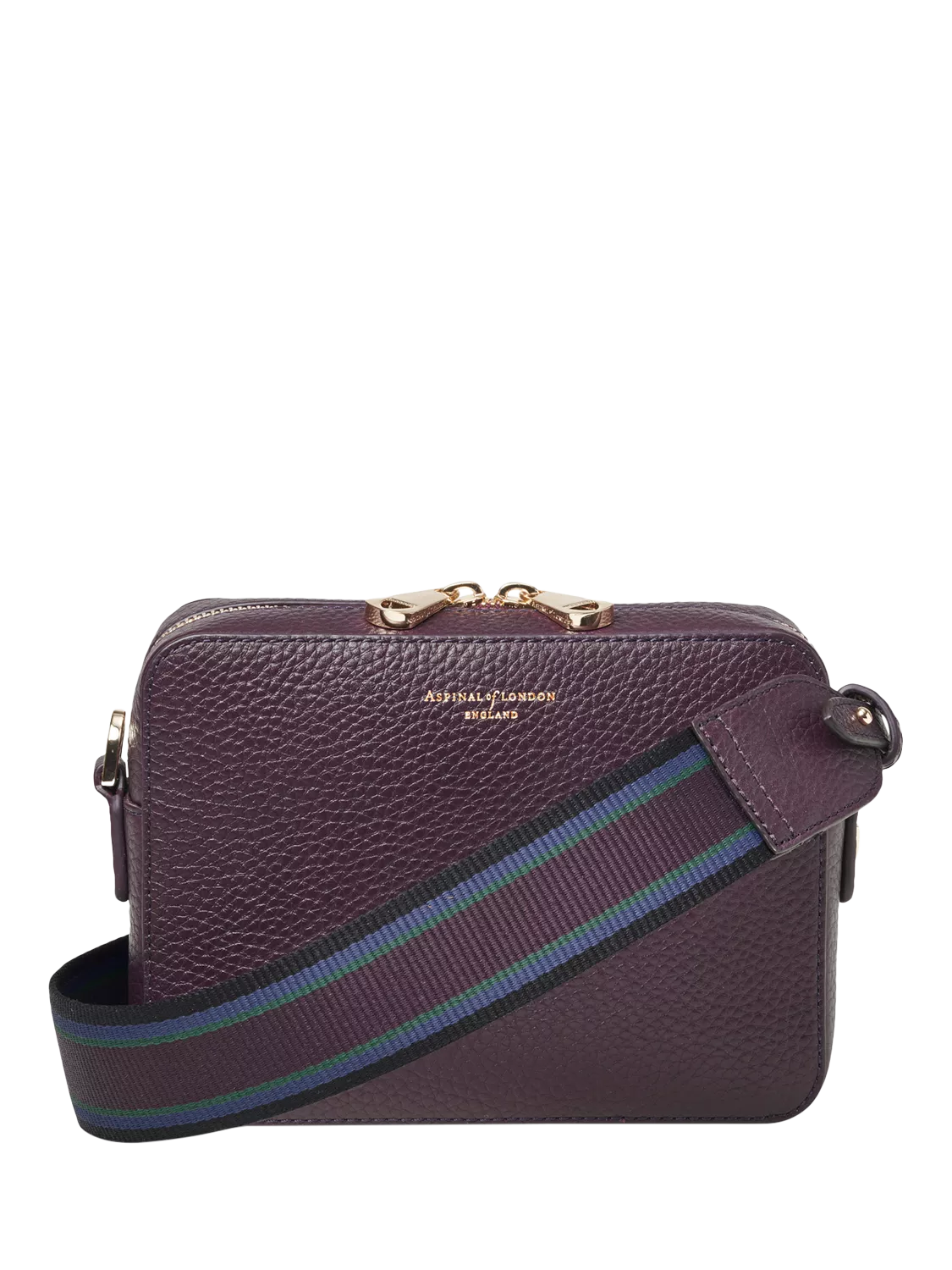 Aspinal of London Leather Crossbody Camera Bag, Fig