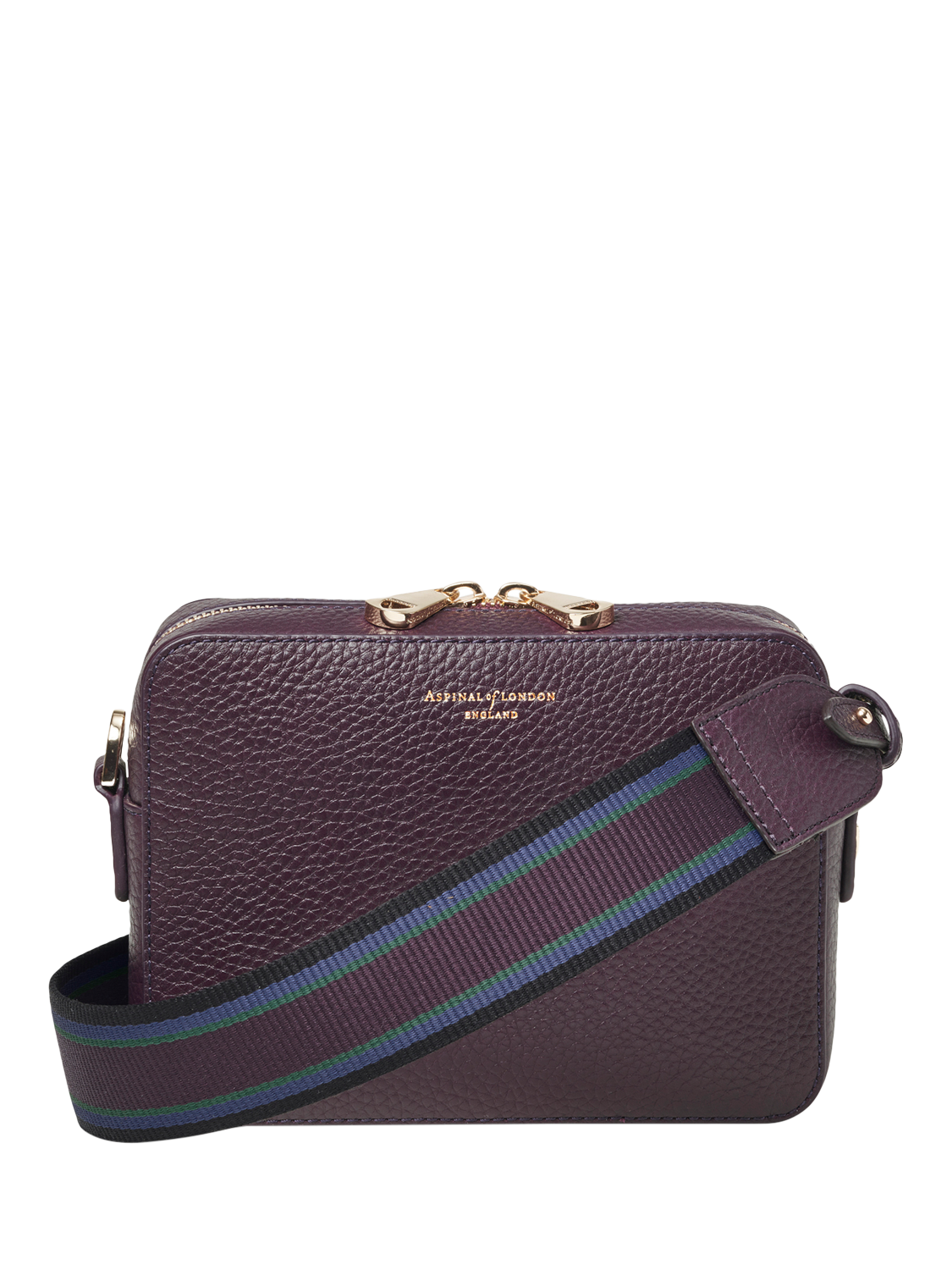 Aspinal of London Leather Crossbody Camera Bag, Fig