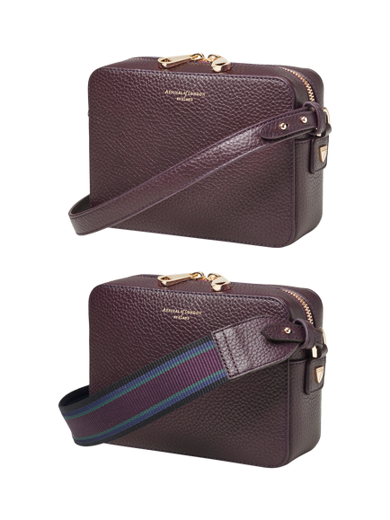 Aspinal of London Leather Crossbody Camera Bag, Fig - view 2, Fig