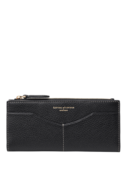 Aspinal of London Hudson Large Leather Purse, Black