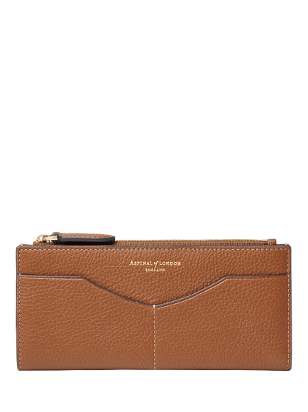 Aspinal of London Hudson Large Leather Purse, Tan
