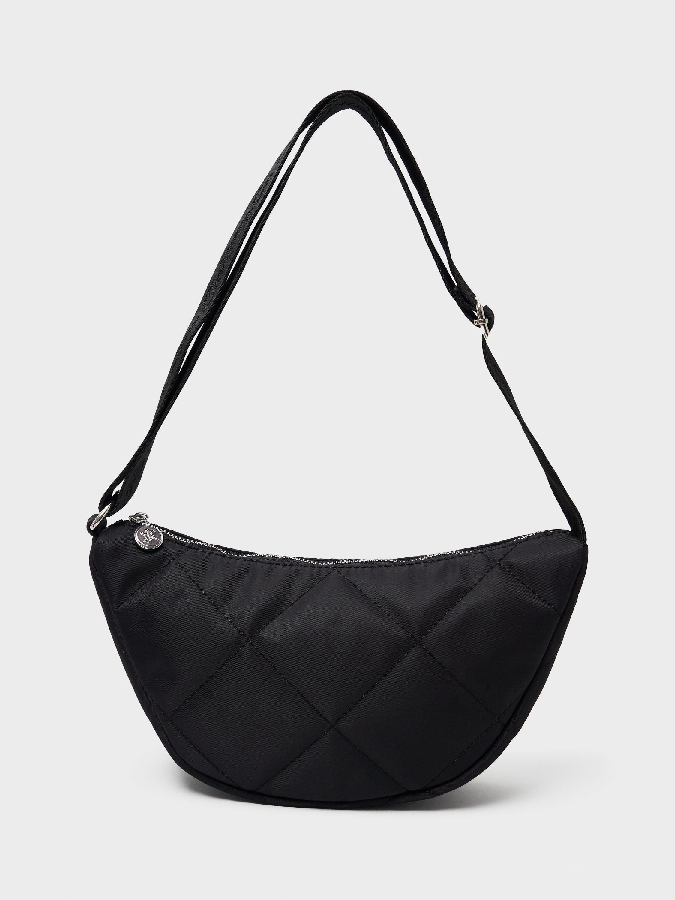 Product image 1 of 3, which shows Crew Clothing Quilted Crossbody Bag, Black