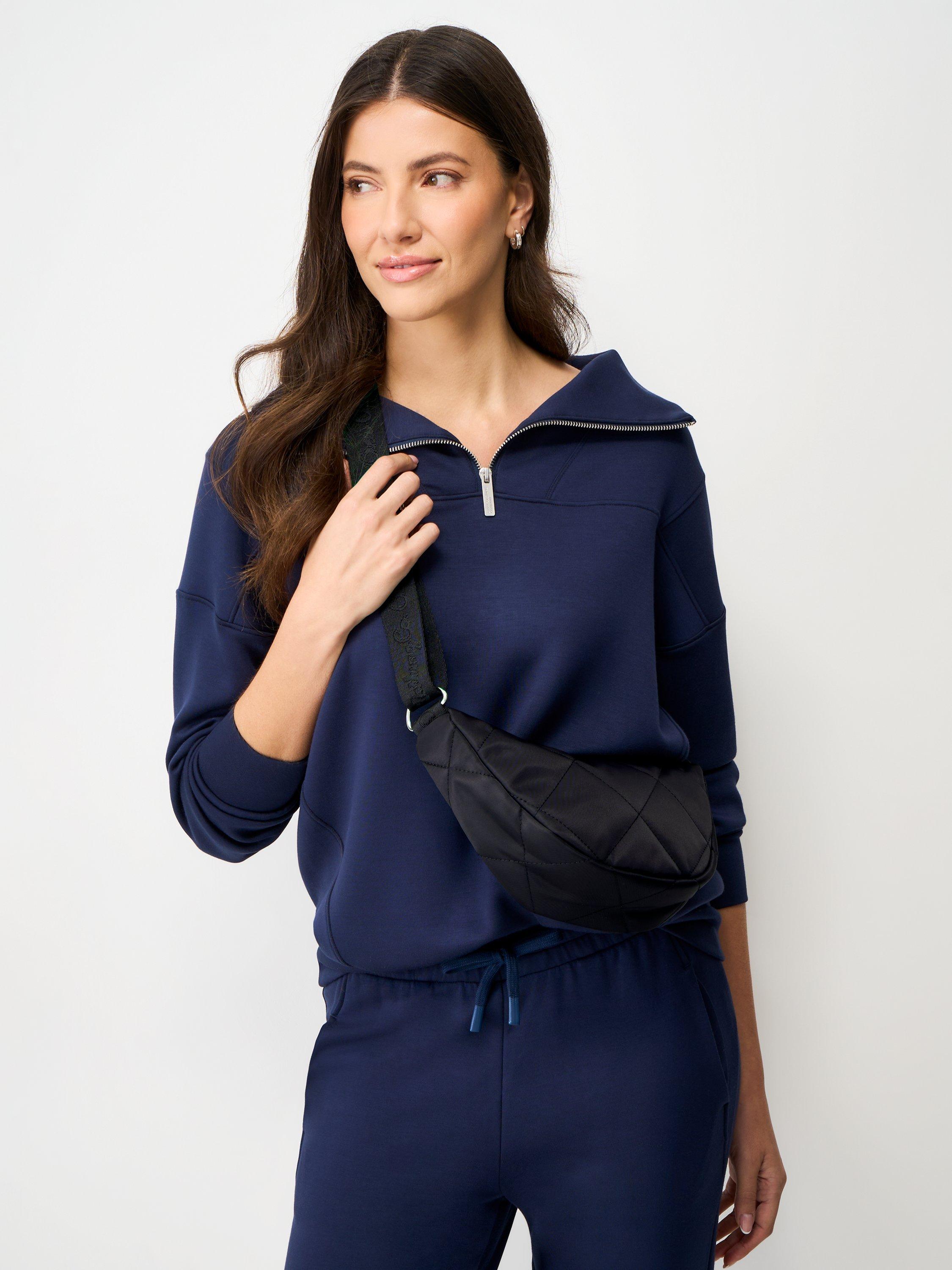 Product image 2 of 3, which shows Crew Clothing Quilted Crossbody Bag, Black