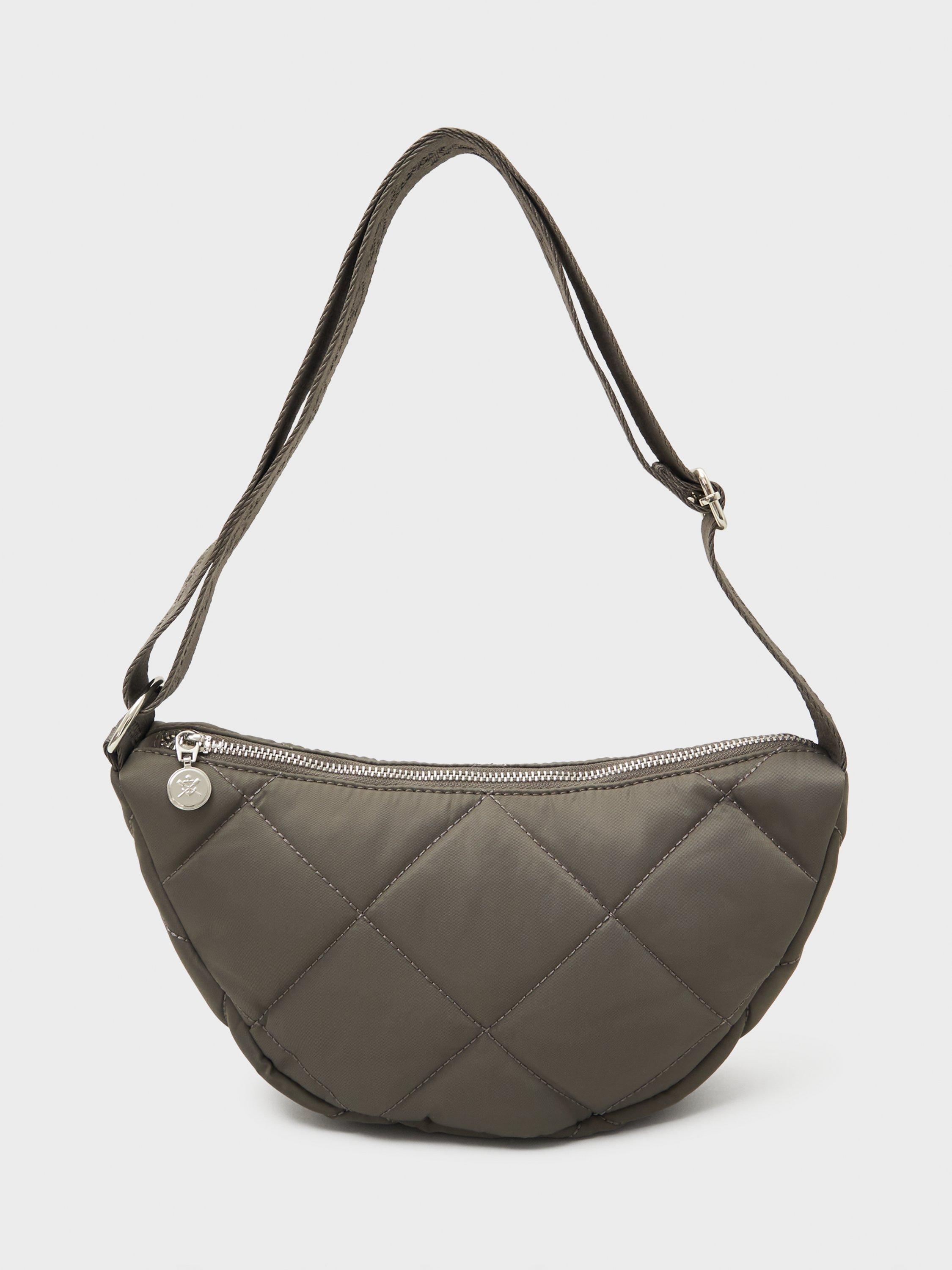 Product image 1 of 3, which shows Crew Clothing Quilted Crossbody Bag, Khaki