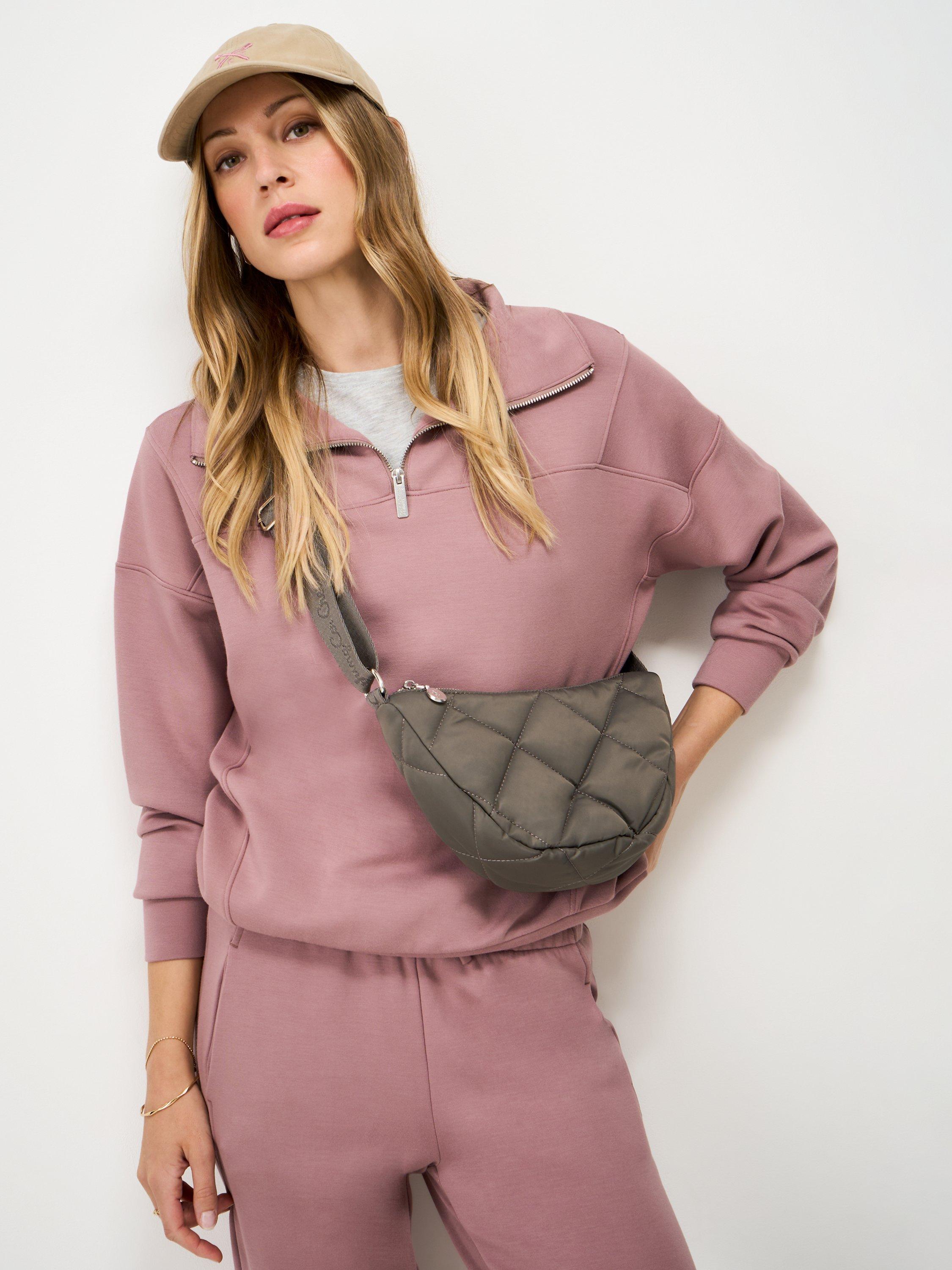 Product image 2 of 3, which shows Crew Clothing Quilted Crossbody Bag, Khaki