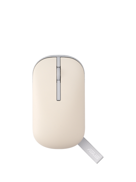 ASUS MD100 Marshmallow Wireless Mouse, Oak Milk, Oak Milk