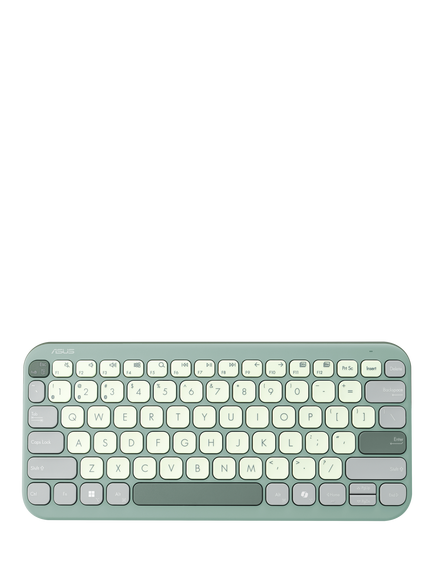 ASUS KW100 Marshmallow Compact Wireless Keyboard, Green Tea Latte, Green Tea Latte