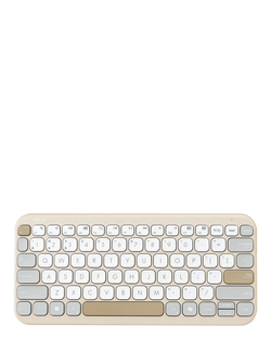 ASUS KW100 Marshmallow Compact Wireless Keyboard, Cream, Cream