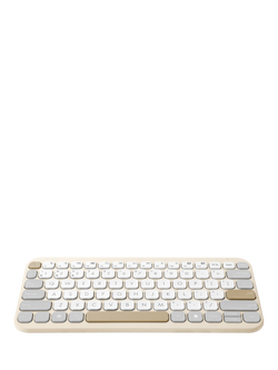 ASUS KW100 Marshmallow Compact Wireless Keyboard, Cream - view 2, Cream