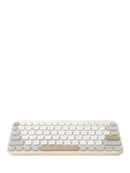 ASUS KW100 Marshmallow Compact Wireless Keyboard, Cream - view 2, Cream