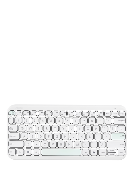 ASUS KW100 Marshmallow Compact Wireless Keyboard, White, White