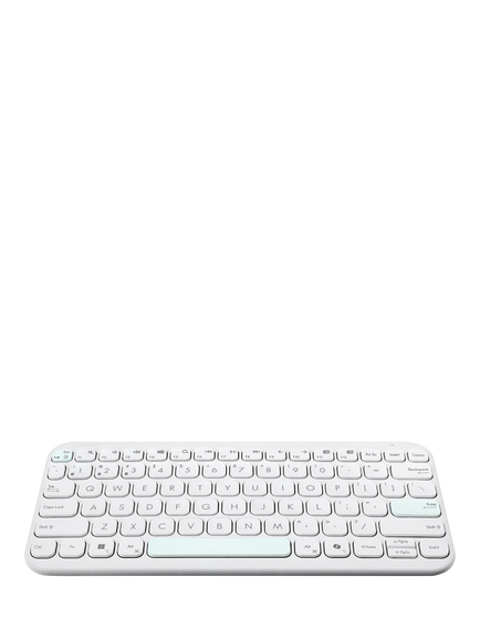 ASUS KW100 Marshmallow Compact Wireless Keyboard, White - view 2, White