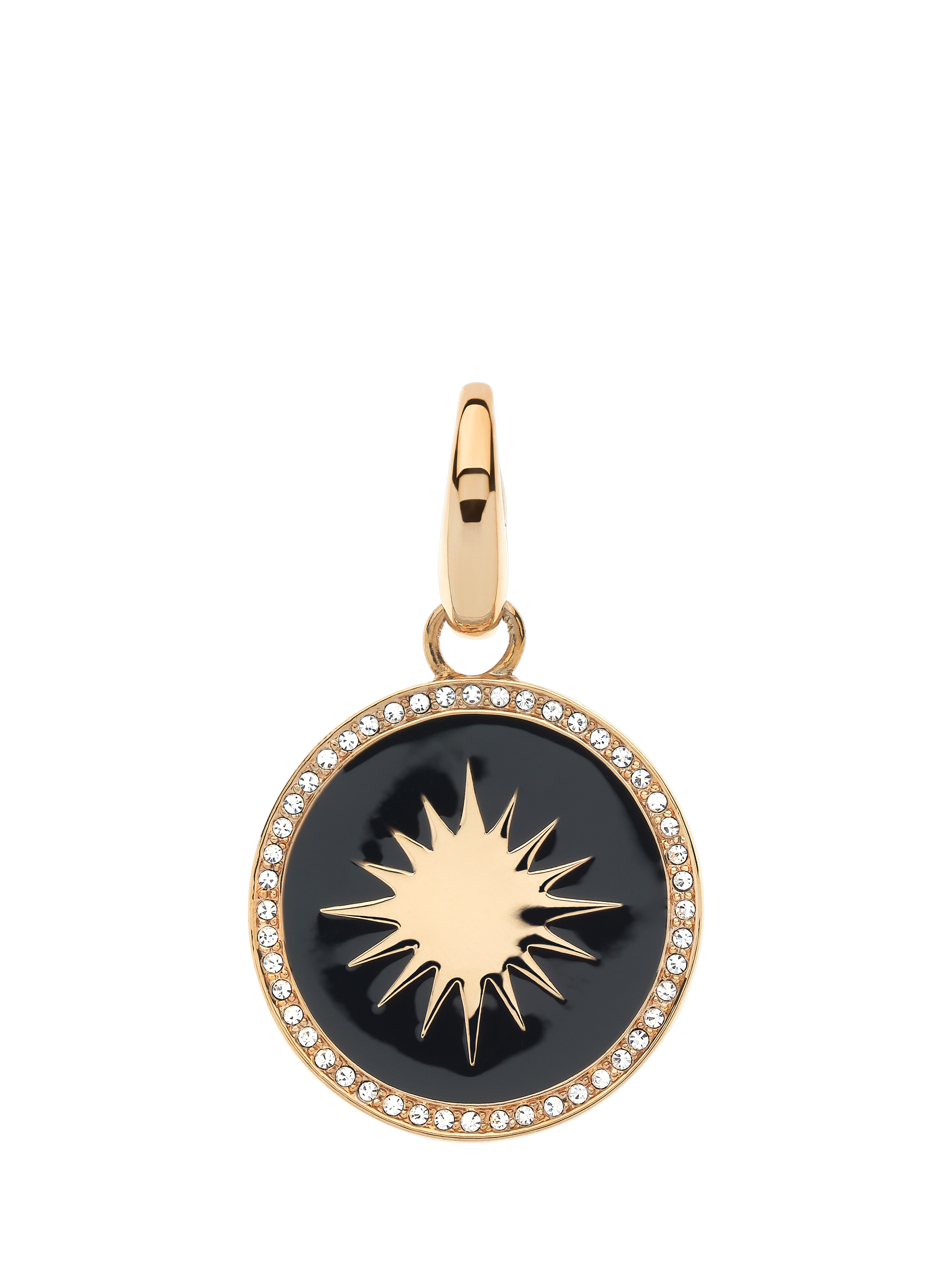 Product image 1 of 2, which shows Melissa Odabash Enamel Star Charm, Gold/Black