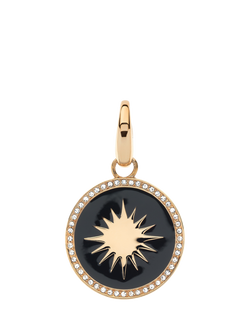 Melissa Odabash Enamel Star Charm, Gold/Black, Gold/Black