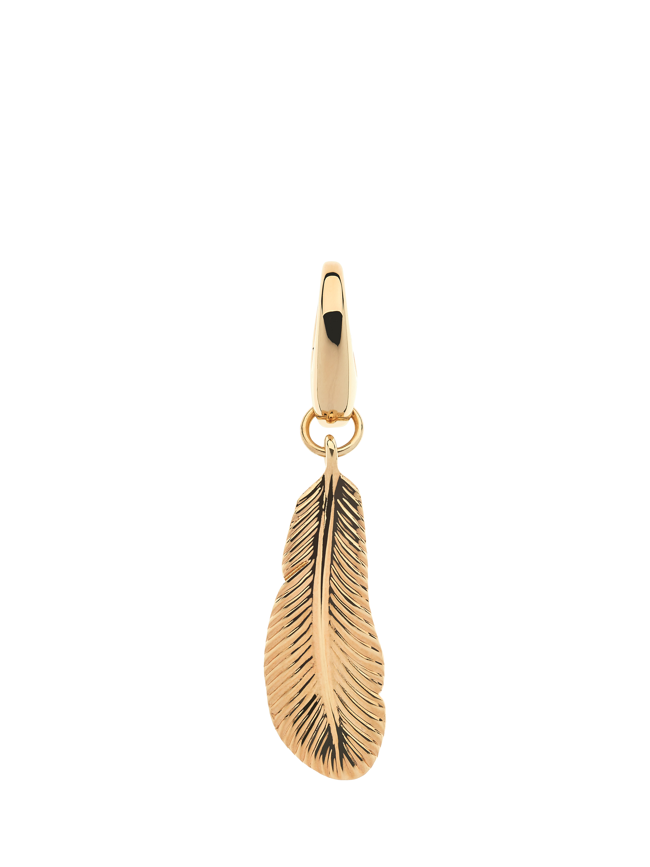Product image 1 of 2, which shows Melissa Odabash Feather Charm, Gold