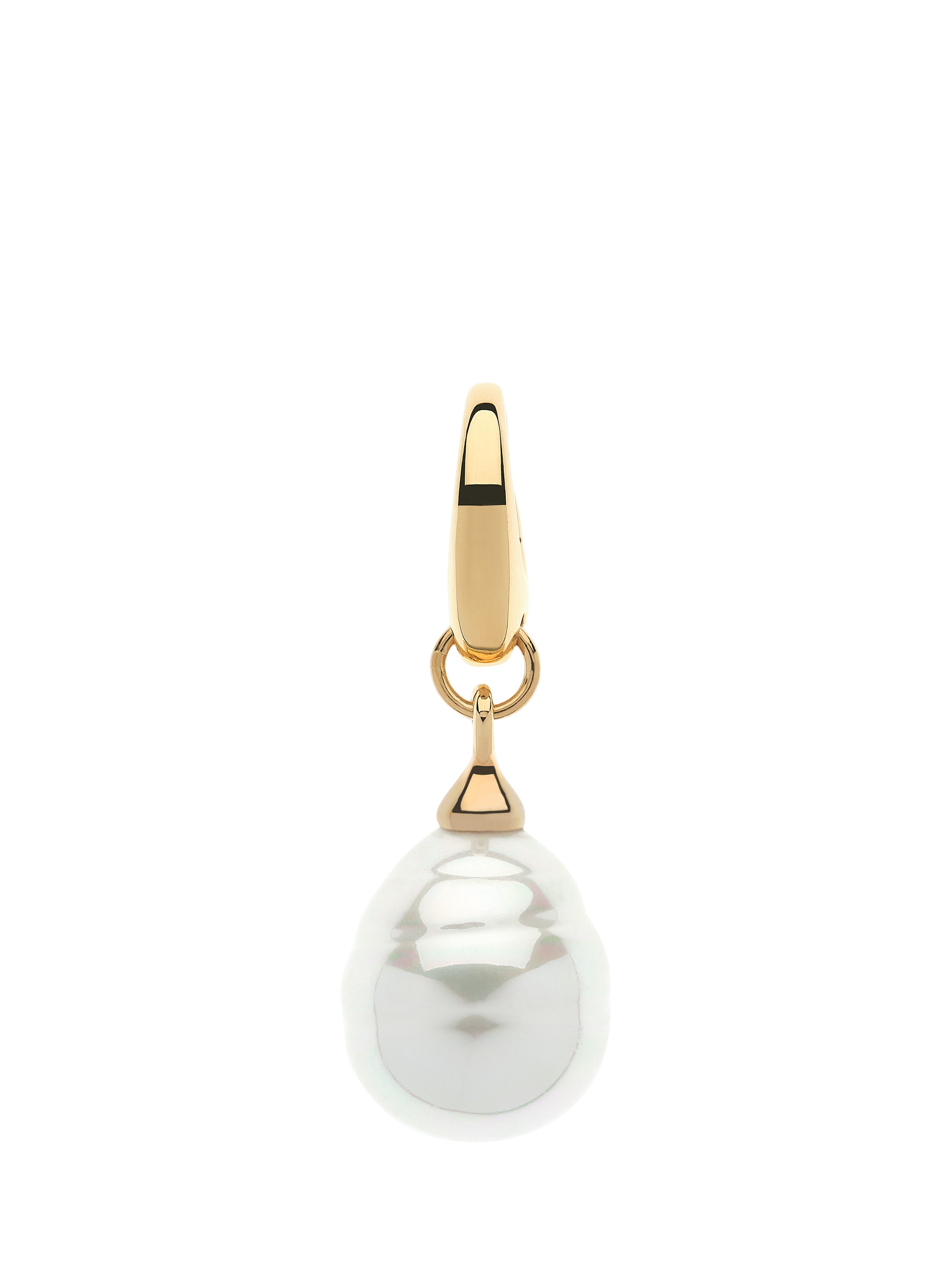 Product image 1 of 2, which shows Melissa Odabash Baroque Pearl Charm, Gold/White