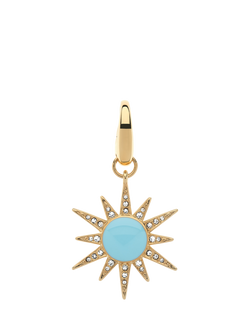 Melissa Odabash Turquoise Enamel Star Charm, Gold/Blue, Gold/Blue