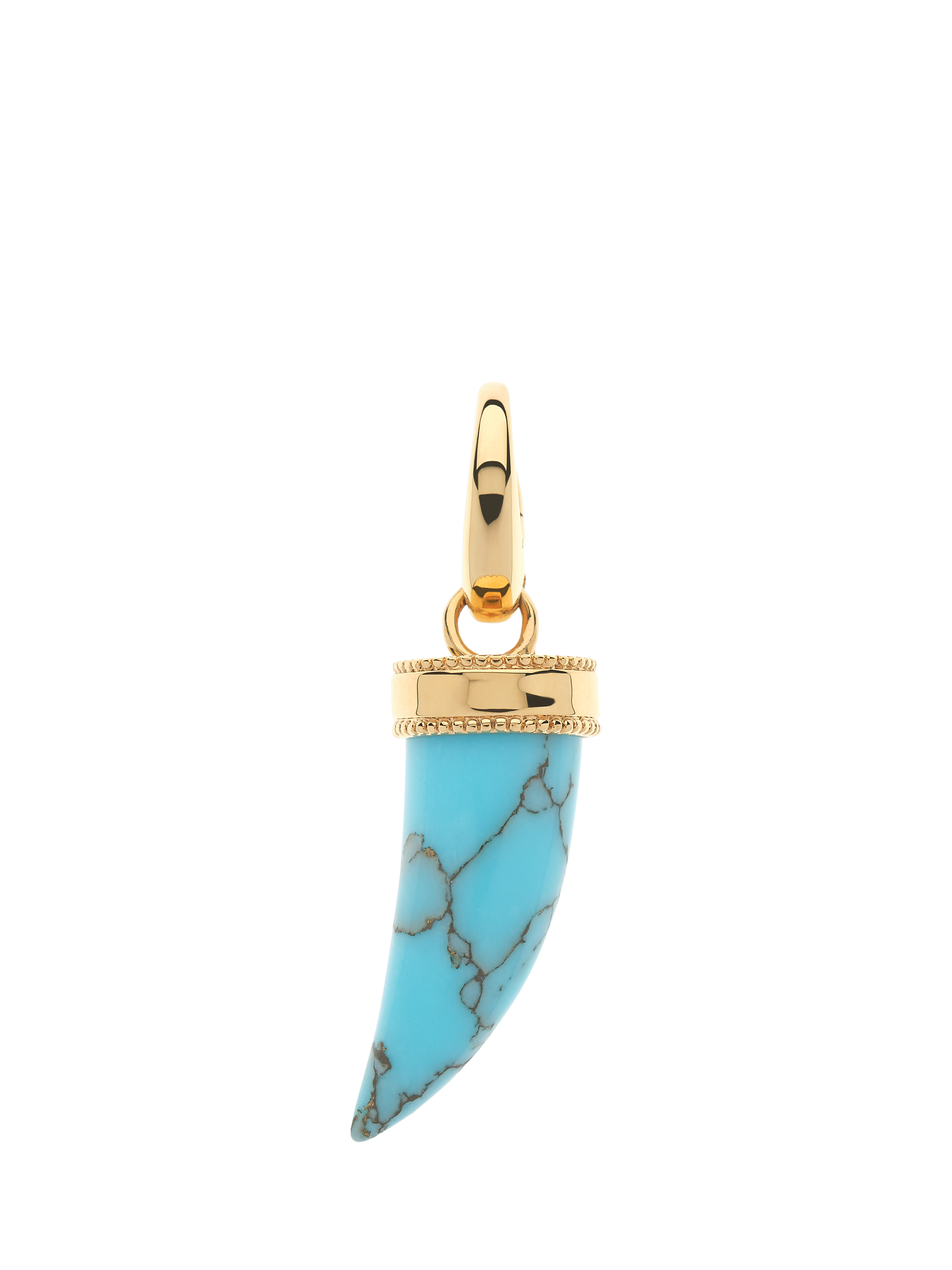 Product image 1 of 2, which shows Melissa Odabash Turquoise Horn Charm, Gold/Blue