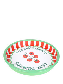 Talking Tables Bon Appetit Tomato Round Tin Tray, Multi - view 2, Multi