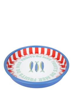 Talking Tables Bon Appetit Sardine Fish Round Tin Tray, Multi - view 2, Multi